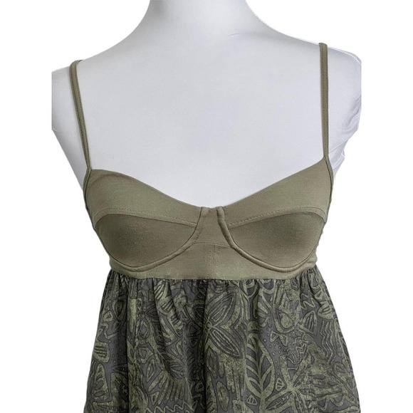 𝅺wilfred‎ Artizia Dress Olive Green Tropical Print Open Back Size 2 - Picture 4 of 11